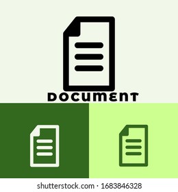 icon document with style line