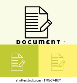 icon document with style line