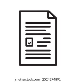 Icon of a document with text lines and bullet points.