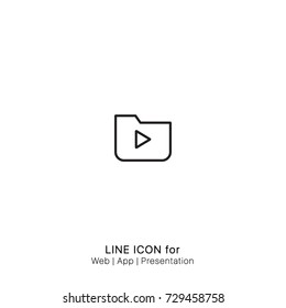 Icon documents download files folder folders media play folder graphic design single icon vector