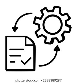 An icon of documents in modern doodle design 