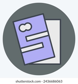 Icon Documents. related to Leisure and Travel symbol. color mate style. simple design illustration.