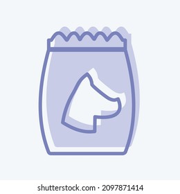 Icon Dog Food II - Two Tone Style - Simple illustration,Editable stroke,Design template vector, Good for prints, posters, advertisements, announcements, info graphics, etc.