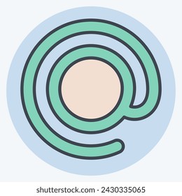 Icon Dog Mail. related to Post Office symbol. color mate style. simple design editable. simple illustration
