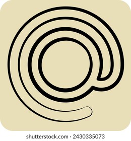 Icon Dog Mail. related to Post Office symbol. hand drawn style. simple design editable. simple illustration