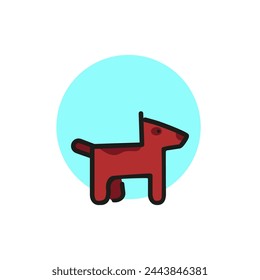 Icon of dog. Pet, animal, toy. Animal care concept. Can be used for topics like veterinary, dog training, animal service.