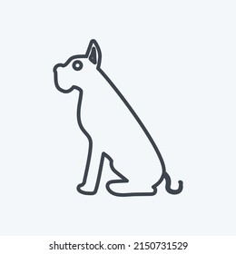 Icon Dog. suitable for animal symbol. line style. simple design editable. design template vector. simple symbol illustration