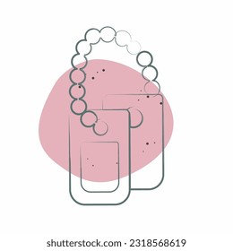 Icon Dog Tag. related to Military symbol. Color Spot Style. simple design editable. simple illustration