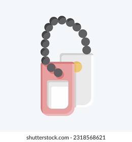 Icon Dog Tag. related to Military symbol. flat style. simple design editable. simple illustration