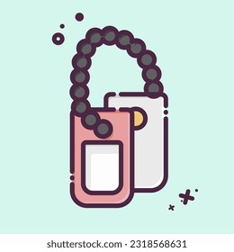 Icon Dog Tag. related to Military symbol. MBE style. simple design editable. simple illustration