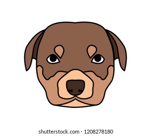 The Icon of the dog vector illustration