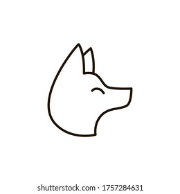 The icon of  dog.Outline illustration vector. Pictogram for web page, mobile app, promo. UI UX GUI design element. Editable stroke. Vector.