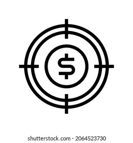 icono de diseño plano de moneda en dólares