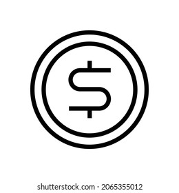 icon of dollar currency flat design