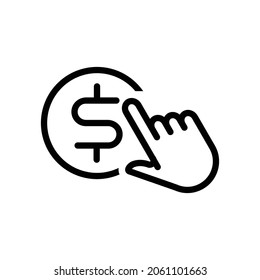 icono de moneda en dólares con diseño plano vectorial manual