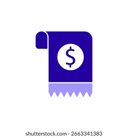 Icono de un dólar, aislado contra un fondo limpio.