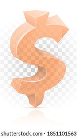 icon dollar mark sign graphic elements for design vector illustration isolated on transparent background