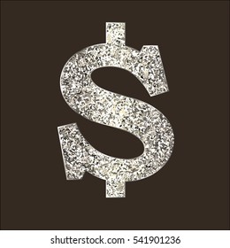 Icon Dollar on dark background