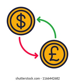 icon dollar to pound