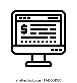 Icon Dollar With Style Outline 