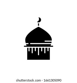 Ikone einer Kuppel einer Moschee des islamischen Architekten. Vektorillustration einer Logo-Vorlage. eps10