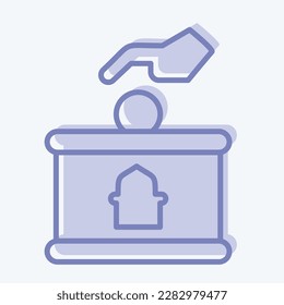 Icon Donation. related to Eid Al Fitr symbol. islamic. ramadhan. simple illustration