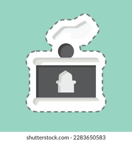 Donación de iconos. relacionado con el símbolo Eid Al Fitr. islámico. ramadhan. ilustración simple
