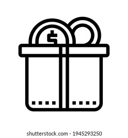 Icon Donation With Style Outline 