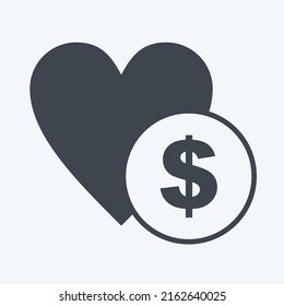 Icon Donation. suitable for Community symbol. glyph style. simple design editable. design template vector. simple symbol illustration