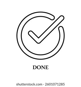Icon a done, isolated against a clean background.