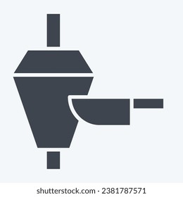 Icon Doner Kebab. related to Turkey symbol. glyph style. simple design editable. simple illustration