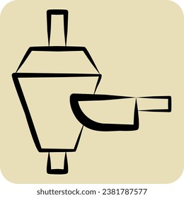 Icon Doner Kebab. related to Turkey symbol. hand drawn style. simple design editable. simple illustration