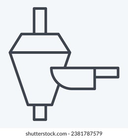 Icon Doner Kebab. related to Turkey symbol. line style. simple design editable. simple illustration
