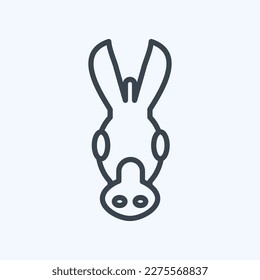 Icon Donkey. related to Animal Head symbol. simple design editable. simple illustration