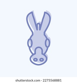 Icon Donkey. related to Animal Head symbol. simple design editable. simple illustration
