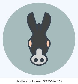 Icon Donkey. related to Animal Head symbol. simple design editable. simple illustration