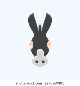 Icon Donkey. related to Animal Head symbol. simple design editable. simple illustration