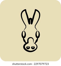 Icon Donkey. related to Animal Head symbol. glyph style. simple design editable. simple illustration