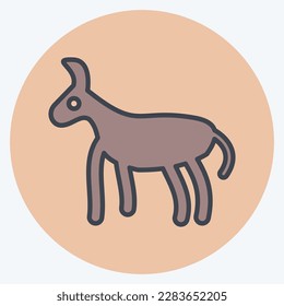 Icon Donkey. related to Domestic Animals symbol. simple design editable. simple illustration