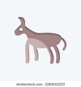 Icon Donkey. related to Domestic Animals symbol. simple design editable. simple illustration