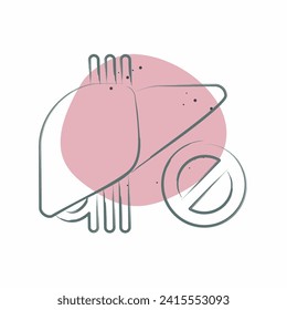 Icon Dont Use. related to Hepatologist symbol. Color Spot Style. simple design editable. simple illustration