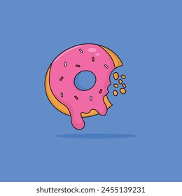 icon donut delicious fast food and drink vector illustration concept.premium vector illustration