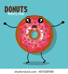 icon donut icing pink graphic