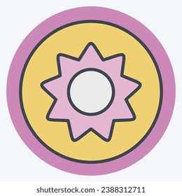 Icon Donut. related to Coffee symbol. color mate style. simple design editable. simple illustration