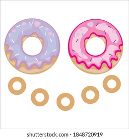 Icon donut smile for design 