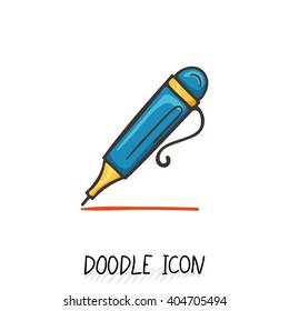 Icon of Doodle Automatic Pen. Writing office icon.