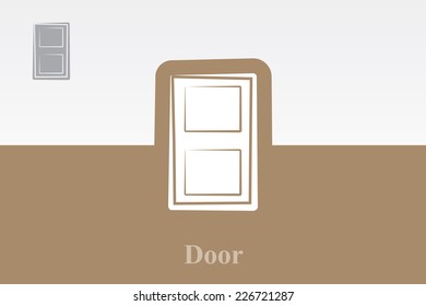 Icon of door. Eps.-10.