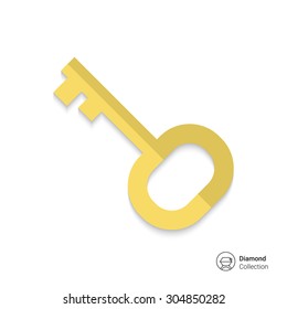 Icon of door key in circle