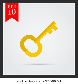 Icon of door key in circle