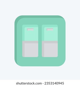 Interruptor de la luz de la puerta del icono. relacionado con el símbolo Material de construcción. estilo plano. diseño simple editable. ilustración simple